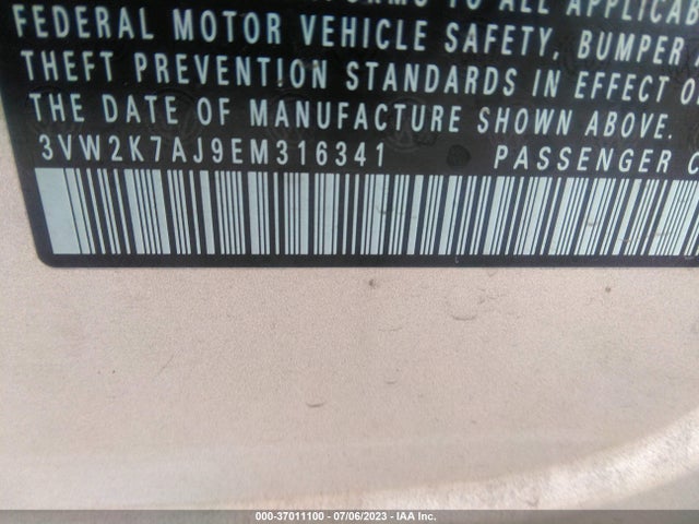 3VW2K7AJ9EM316341 Volkswagen Jetta Sedan S