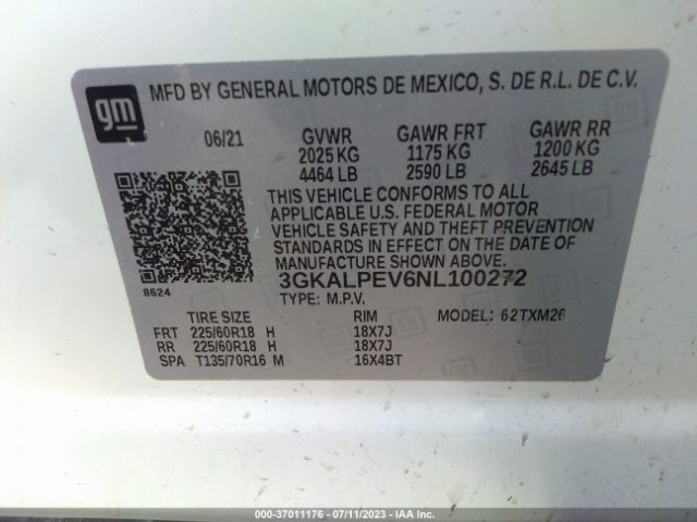 3GKALPEV6NL100272 GMC Terrain Slt