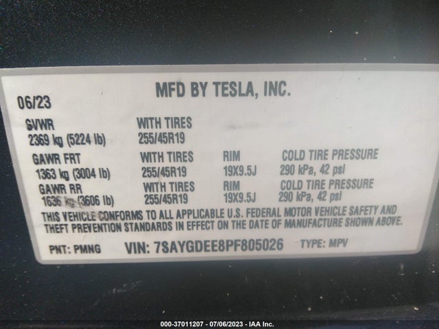 Tesla Model Y Long Range 2023 7SAYGDEE8PF805026 Image 16