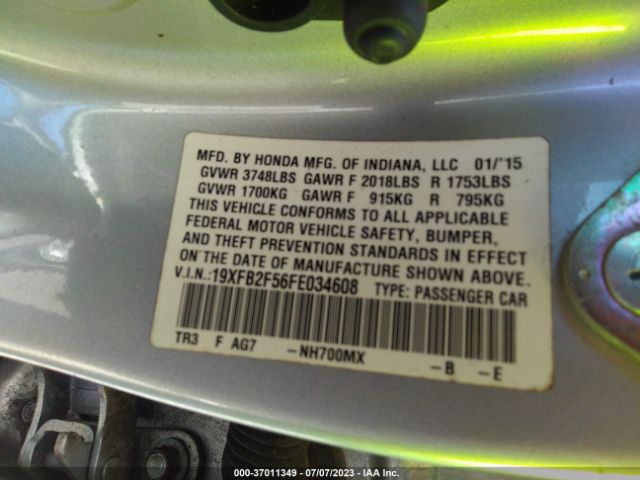 19XFB2F56FE034608 Honda Civic Sedan Lx