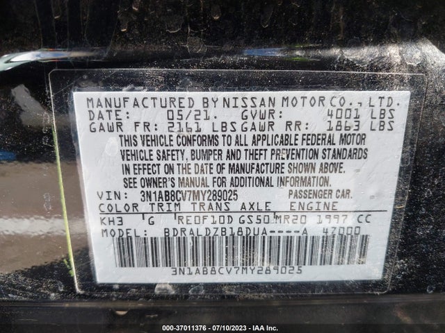 Nissan SENTRA SV 2021 3N1AB8CV7MY289025 Image 15