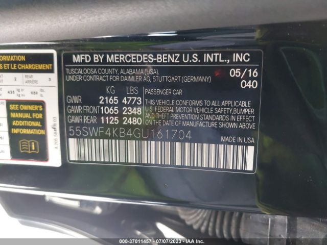55SWF4KB4GU161704 Mercedes-Benz C-class C 300