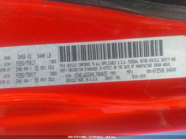1C4BJWDG0HL709425 Jeep Wrangler Unlimited Sport