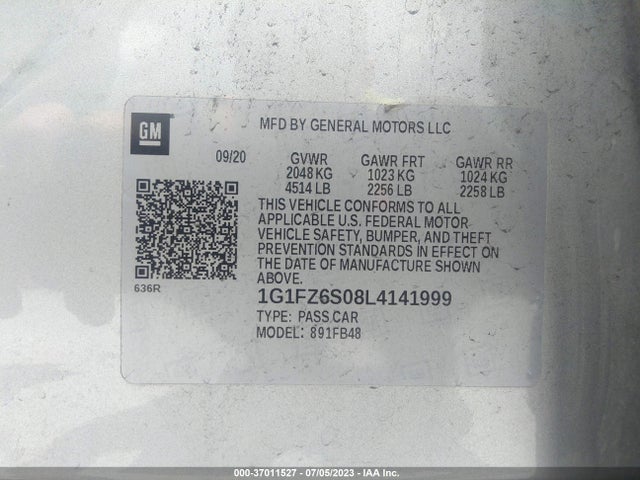 Chevrolet Bolt Ev Premier 2020 1G1FZ6S08L4141999 Image 9