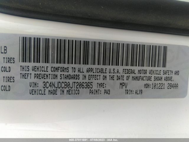 3C4NJDCB0JT206365 Jeep Compass Limited