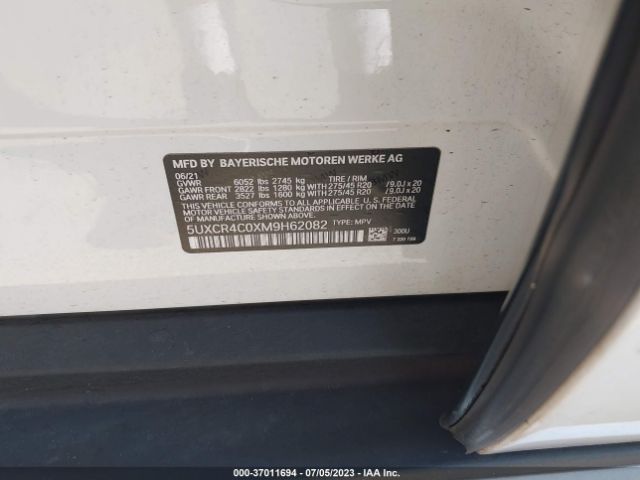 5UXCR4C0XM9H62082 BMW X5 Sdrive40i