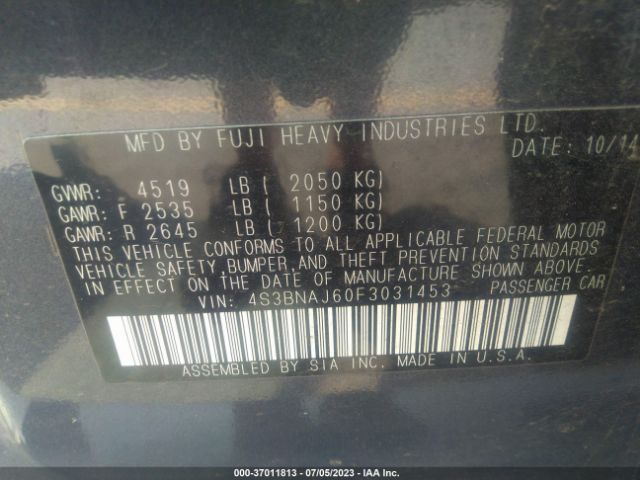 4S3BNAJ60F3031453 Subaru Legacy 2.5i Limited