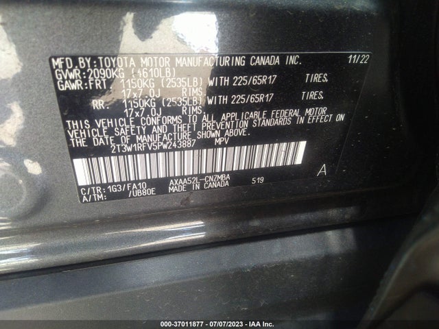 Toyota Rav4 Xle 2023 2T3W1RFV5PW243887 Image 9