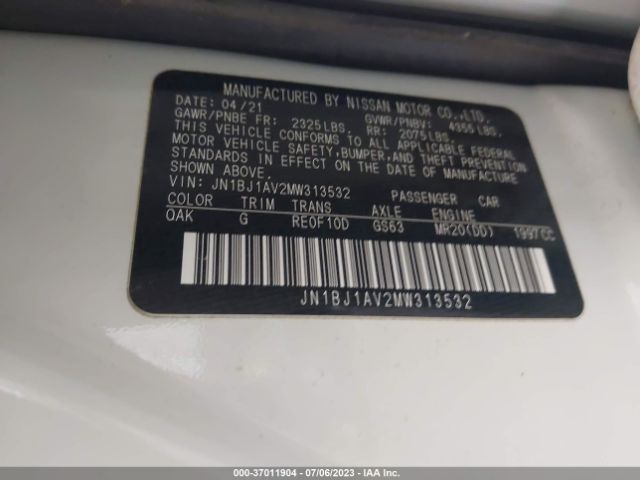 JN1BJ1AV2MW313532 Nissan Rogue Sport S