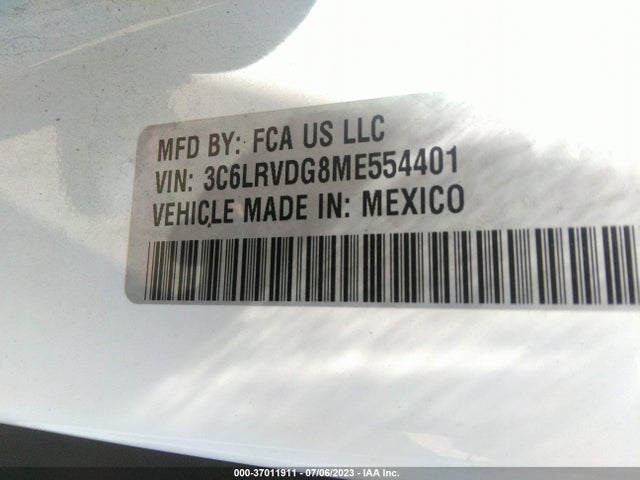3C6LRVDG8ME554401 RAM Promaster Cargo Van
