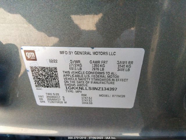 1GKKNLLS8NZ134397 GMC Acadia At4