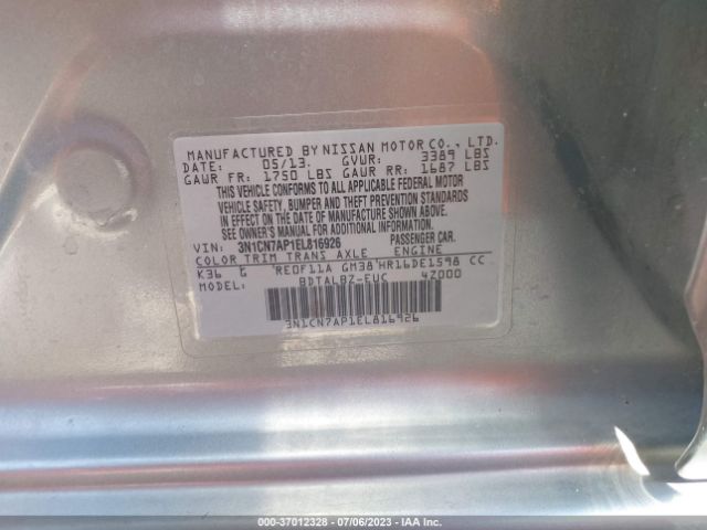 3N1CN7AP1EL816926 Nissan VERSA SV