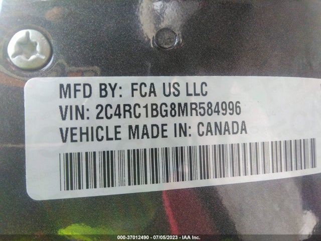 2C4RC1BG8MR584996 Chrysler Pacifica Touring L