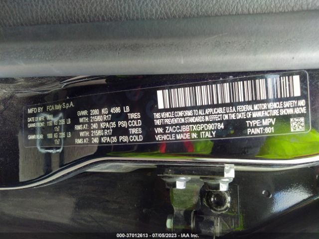 ZACCJBBTXGPD90784 Jeep Renegade Latitude