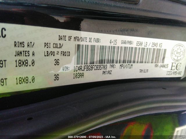 1C4RJFBG9FC835703 Jeep Grand Cherokee Limited
