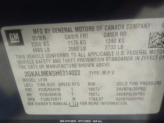 GMC Terrain Sle 2017 2GKALMEK5H6314022 Image 9