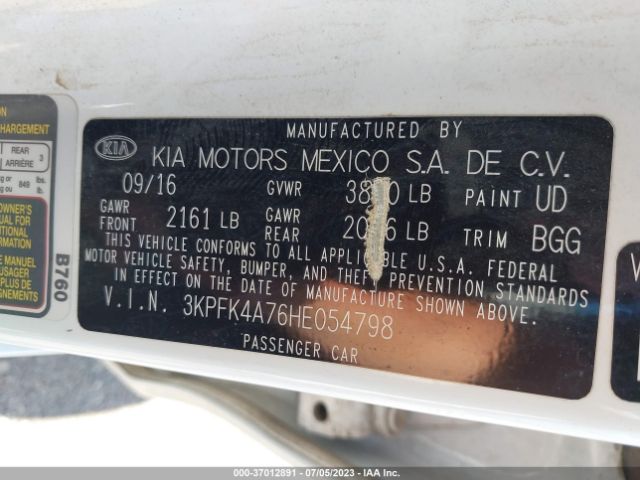 3KPFK4A76HE054798 KIA FORTE LX
