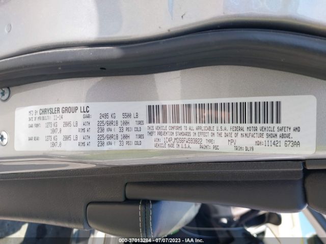 1C4PJMDS6FW593822 Jeep Cherokee Limited