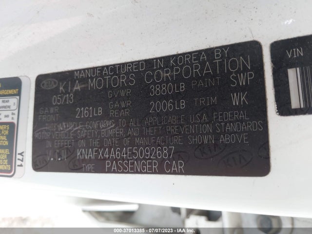 KIA FORTE LX 2014 KNAFX4A64E5092687 Image 11