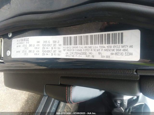 1C4PJMBSXHW538361 Jeep Cherokee Trailhawk