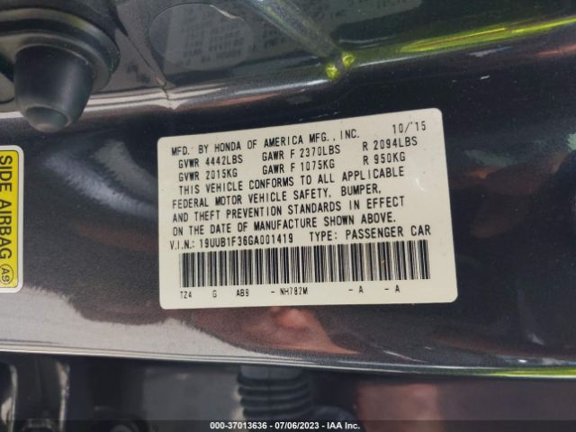 19UUB1F36GA001419 Acura TLX