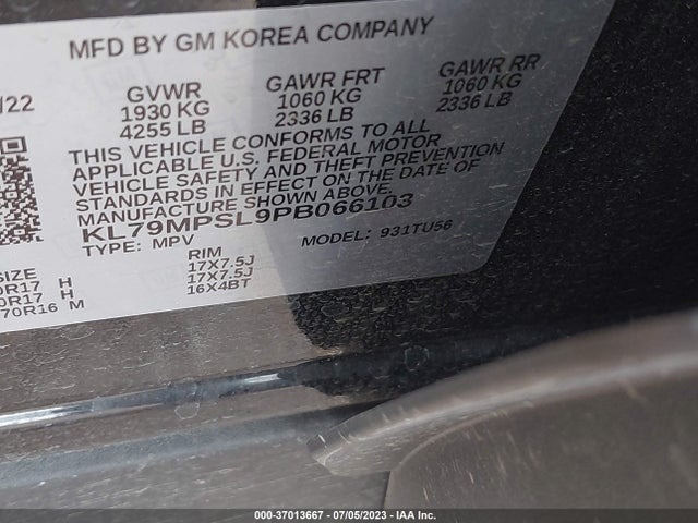 Chevrolet Trailblazer Lt 2023 KL79MPSL9PB066103 Image 9