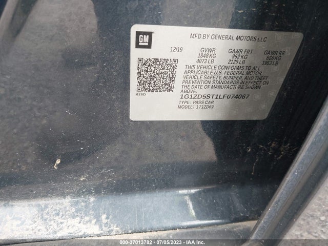 Chevrolet MALIBU LT 2020 1G1ZD5ST1LF074067 Image 9