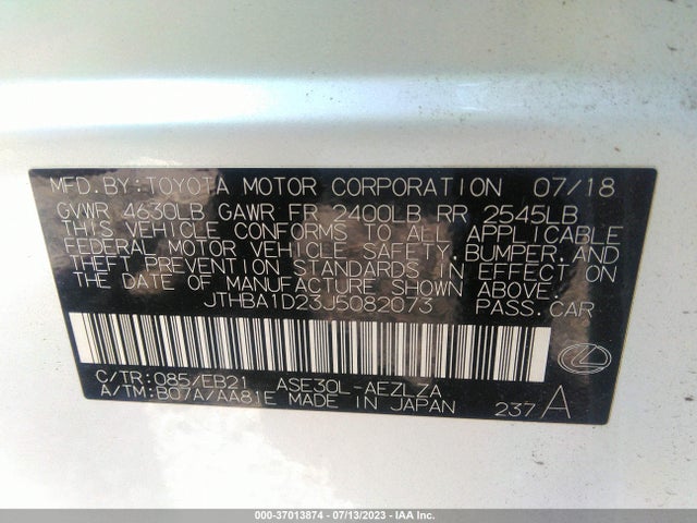 JTHBA1D23J5082073 Lexus Is Is 300