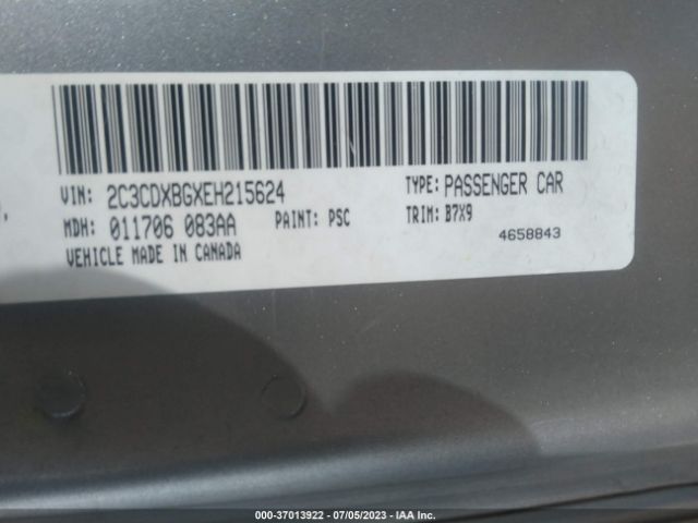 2C3CDXBGXEH215624 Dodge Charger Se