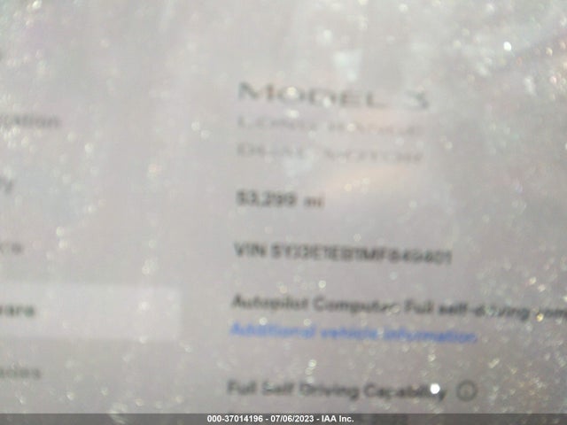 Tesla Model 3 Long Range 2021 5YJ3E1EB1MF849401 Image 15