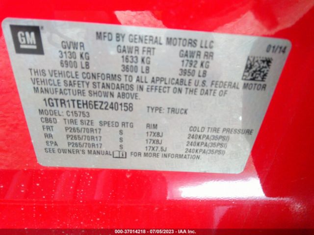 1GTR1TEH6EZ240158 GMC SIERRA 1500