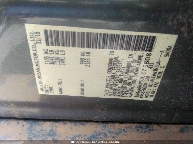 1N4AA6AP5JC375808 Nissan MAXIMA SL