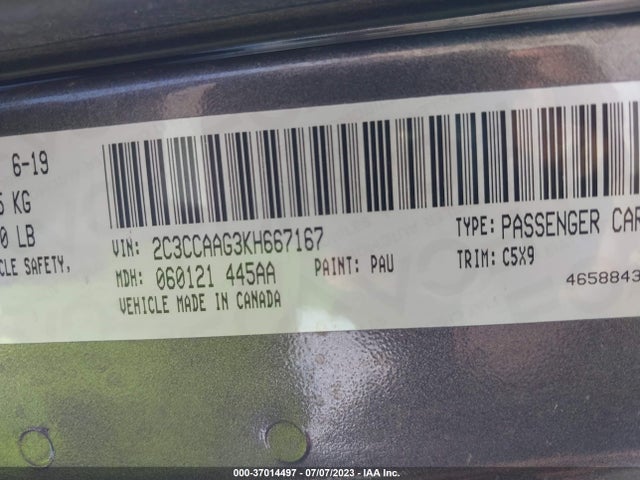 2C3CCAAG3KH667167 Chrysler 300 Touring