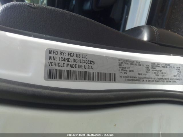 1C4RDJDG1LC408325 Dodge Durango Gt Plus