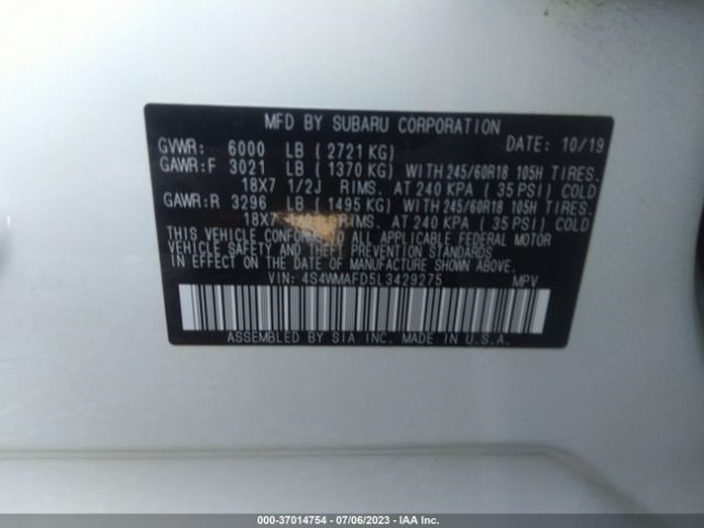 4S4WMAFD5L3429275 Subaru Ascent Premium