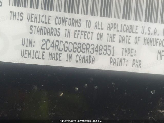 2C4RDGCG8GR348951 Dodge Grand Caravan Sxt Plus