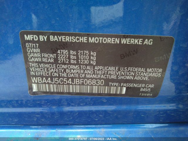 WBA4J5C54JBF06830 BMW 4 Series 440i