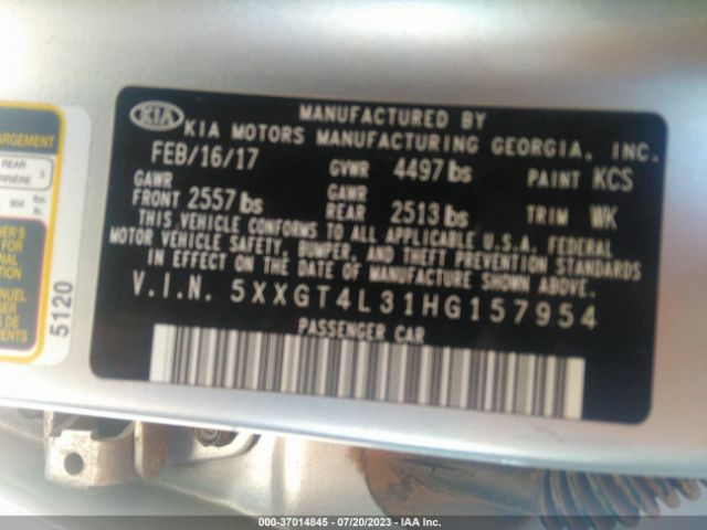 5XXGT4L31HG157954 KIA Optima Lx