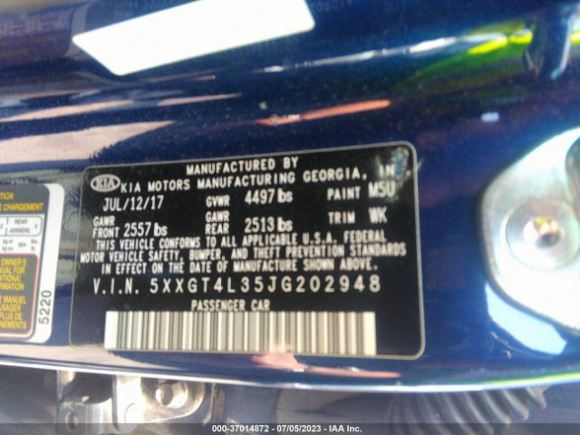 5XXGT4L35JG202948 KIA Optima S