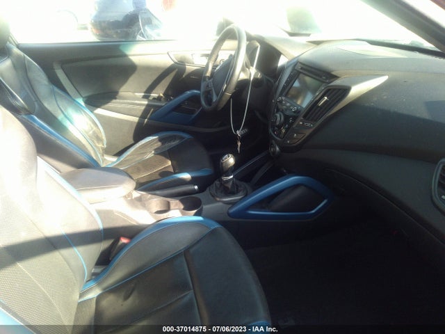 2013 HYUNDAI VELOSTER TURBO W/BLUE INT VIN: KMHTC6AE4DU172012