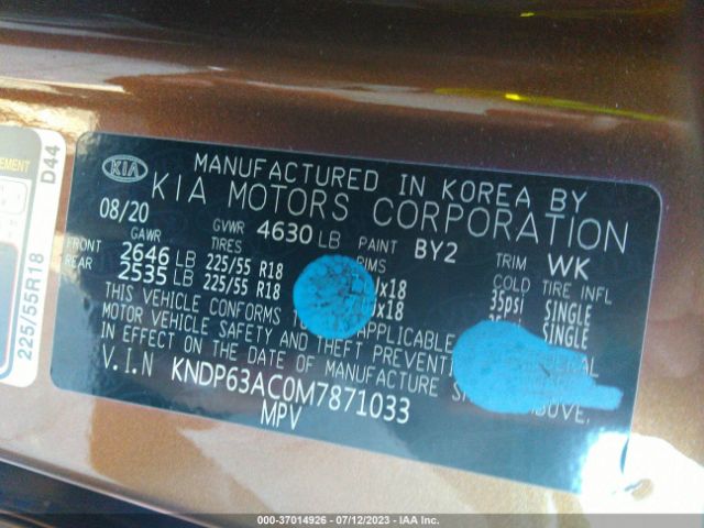 KNDP63AC0M7871033 KIA SPORTAGE S