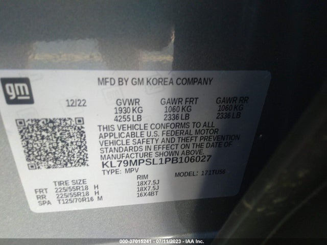 Chevrolet Trailblazer Lt 2023 KL79MPSL1PB106027 Image 9