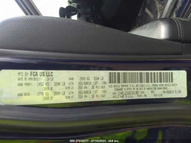 1C4RDJDG3GC331382 Dodge DURANGO LIMITED