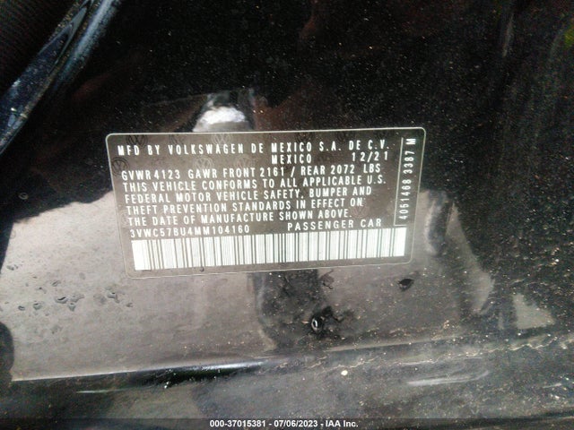 3VWC57BU4MM104160 Volkswagen Jetta S/se/r-line