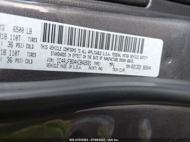 1C4RJFBG4HC842691 Jeep Grand Cherokee Limited
