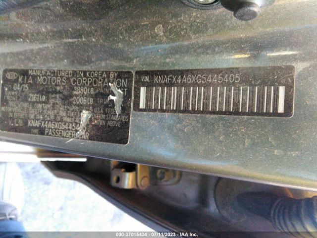KNAFX4A6XG5445405 KIA FORTE LX
