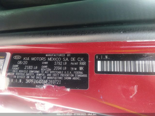 3KPF24AD5ME269721 KIA Forte Lxs