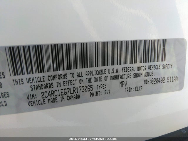 2C4RC1EG7LR173065 Chrysler Pacifica Touring L Plus