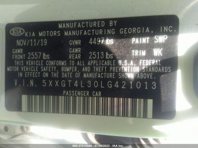 5XXGT4L30LG421013 KIA Optima Lx