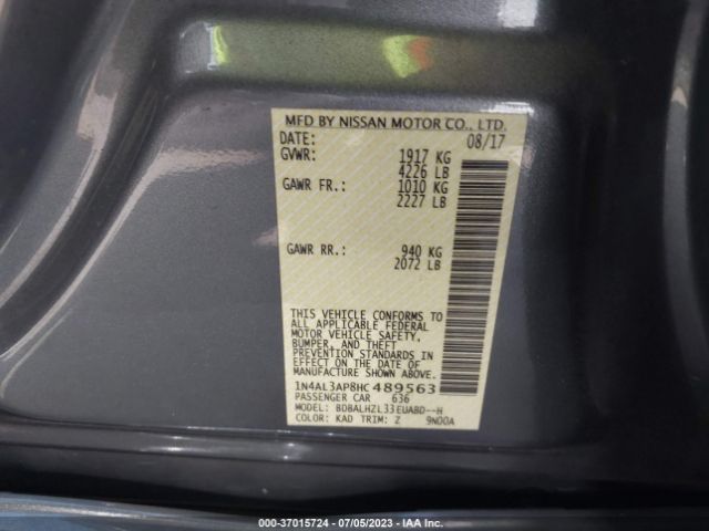 1N4AL3AP8HC489563 Nissan Altima 2.5 Sr